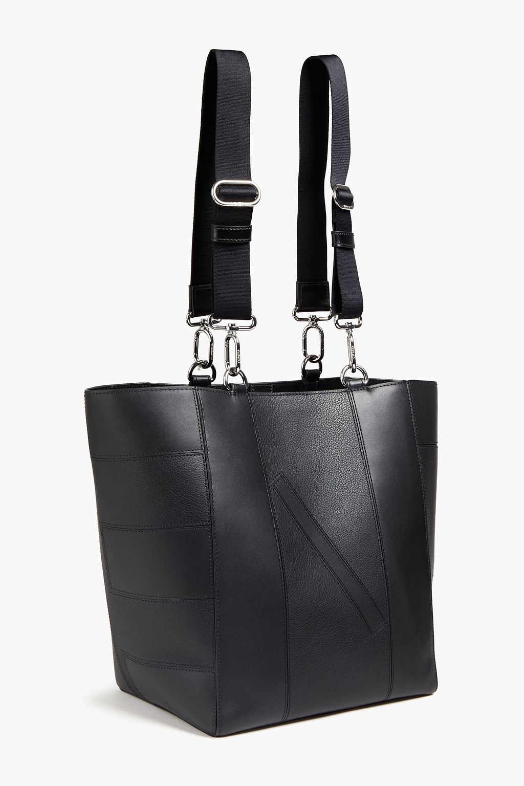 KENZO Smooth and pebbled-leather tote