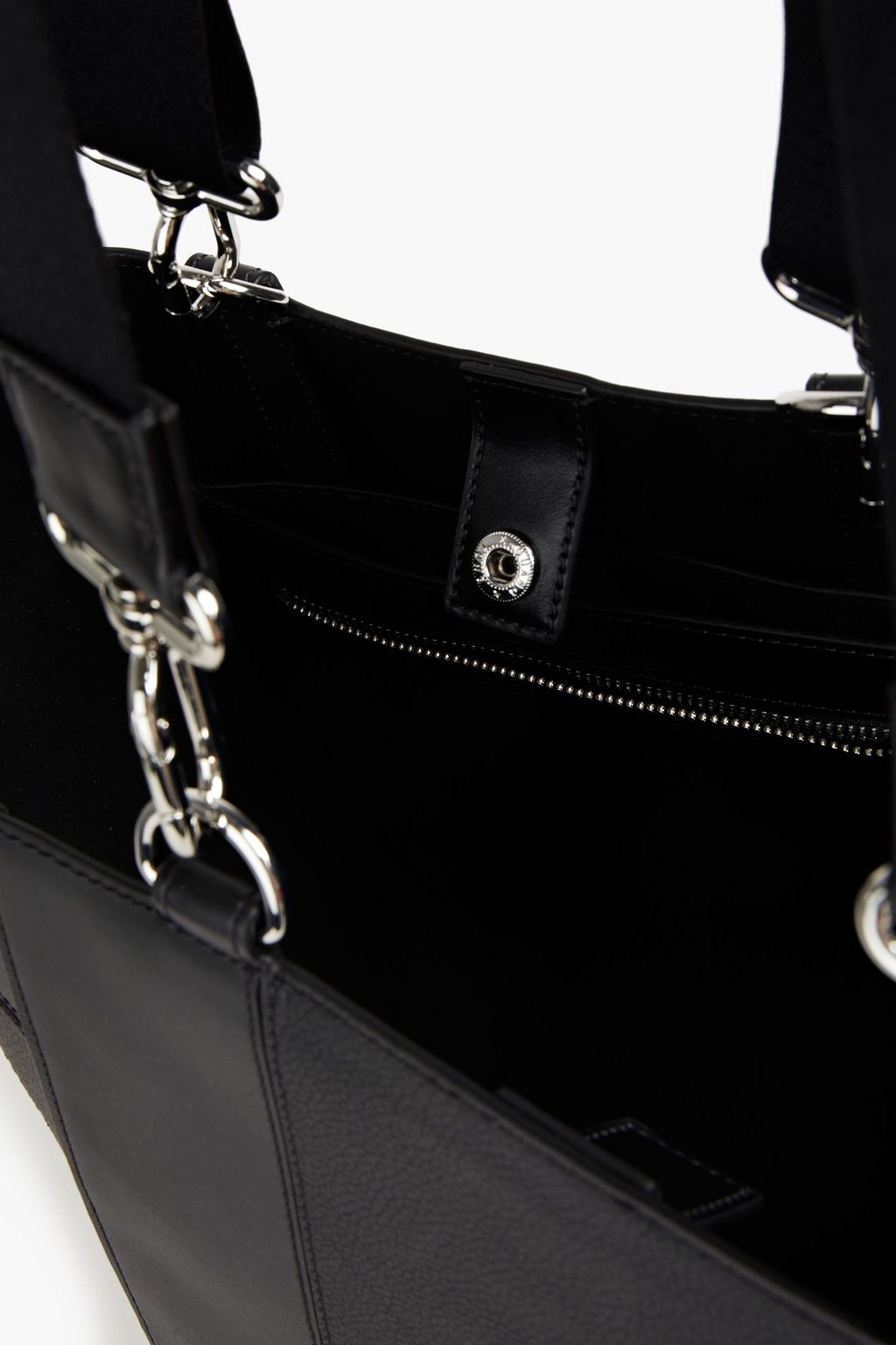 KENZO Smooth and pebbled-leather tote