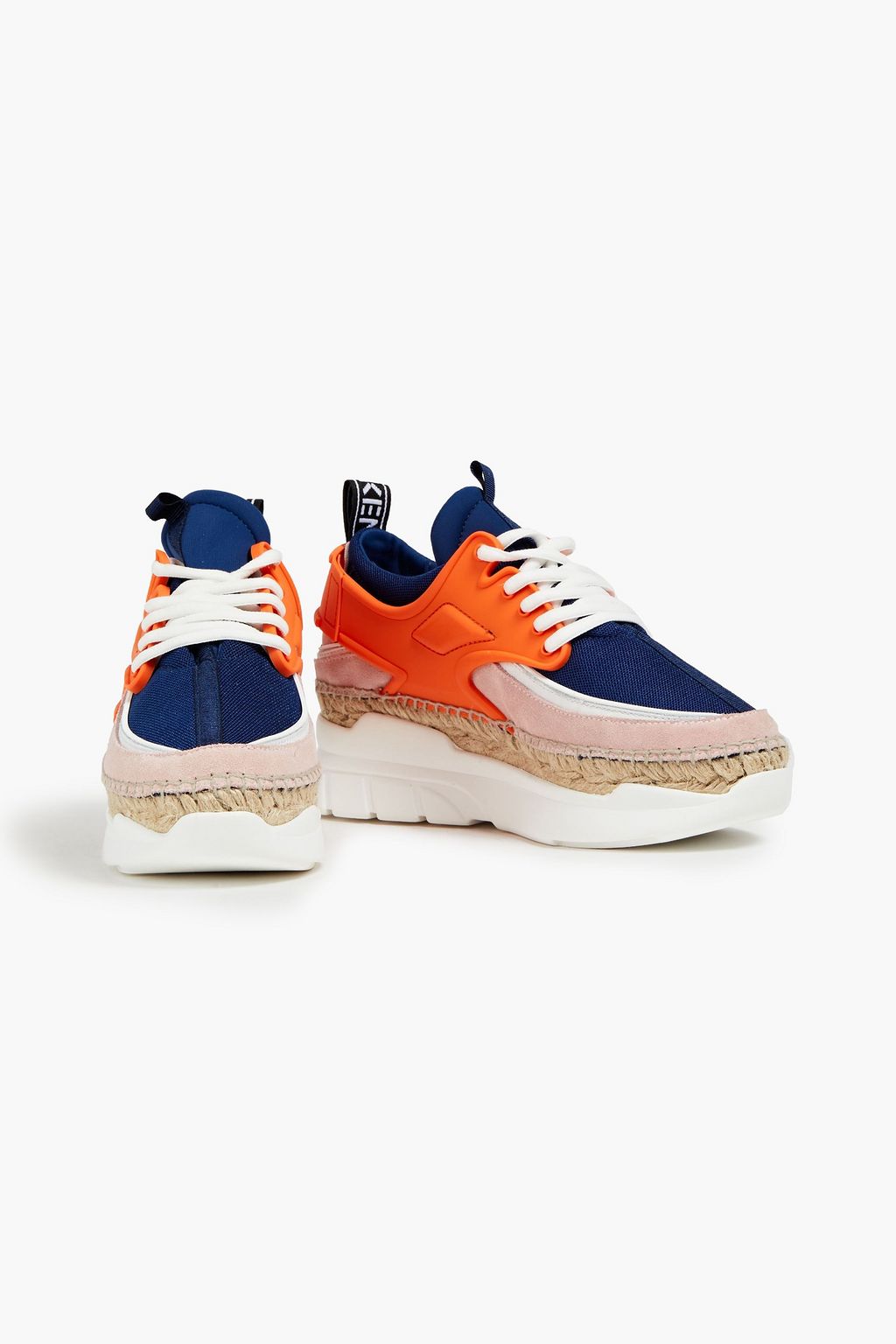 KENZO K-Lastic faux suede and mesh sneakers