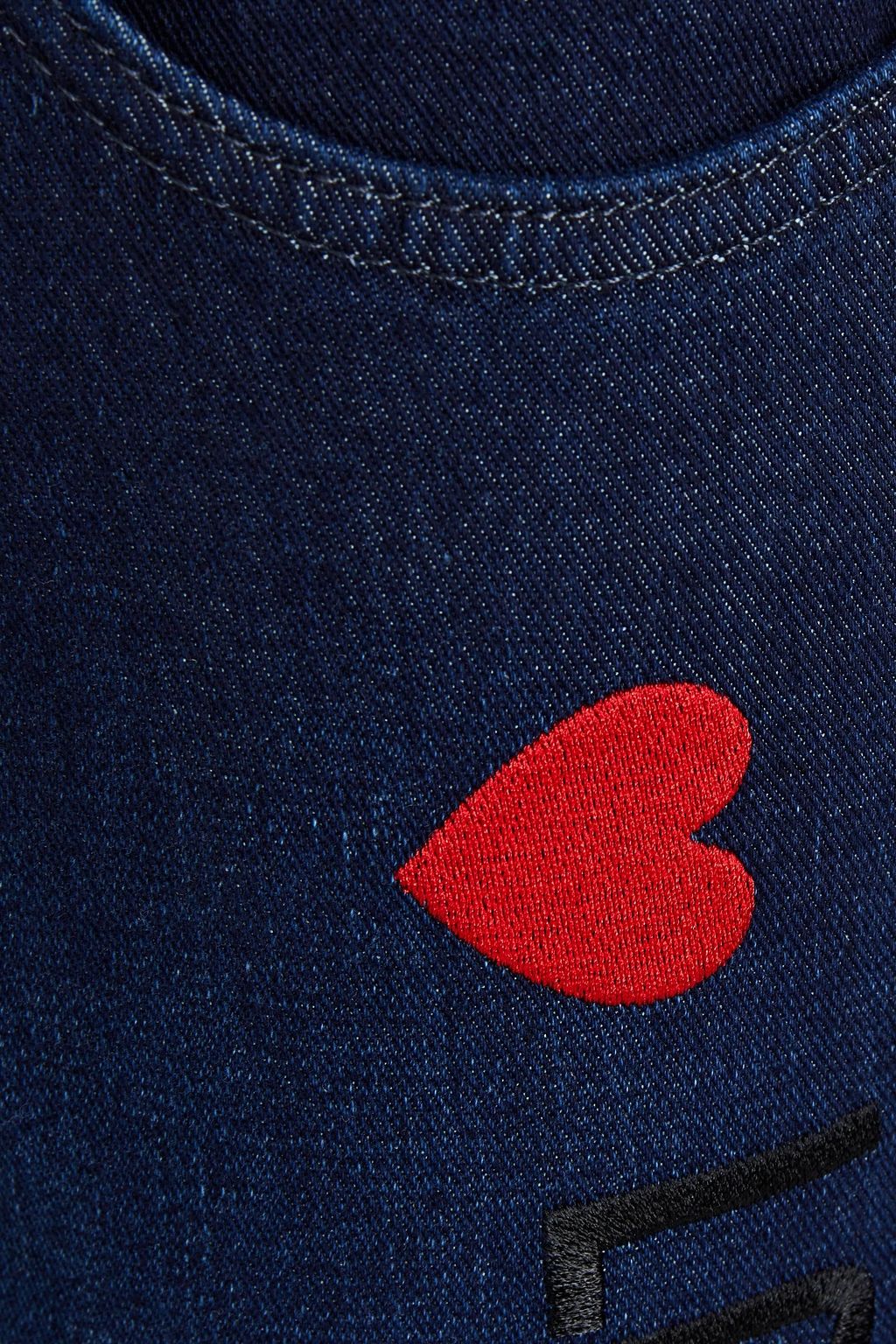 LOVE MOSCHINO Embroidered high-rise skinny jeans
