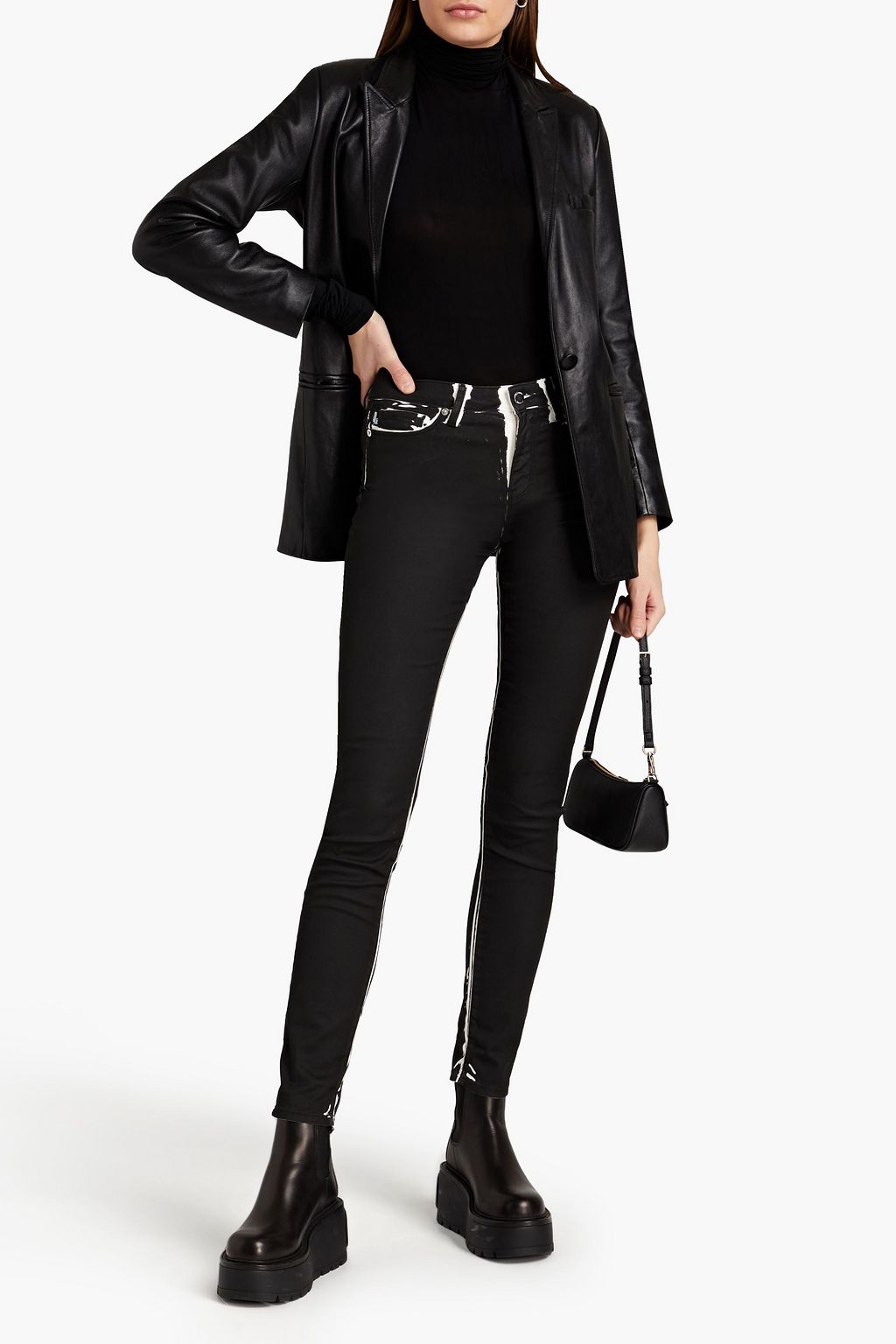 LOVE MOSCHINO Bleached high-rise skinny jeans