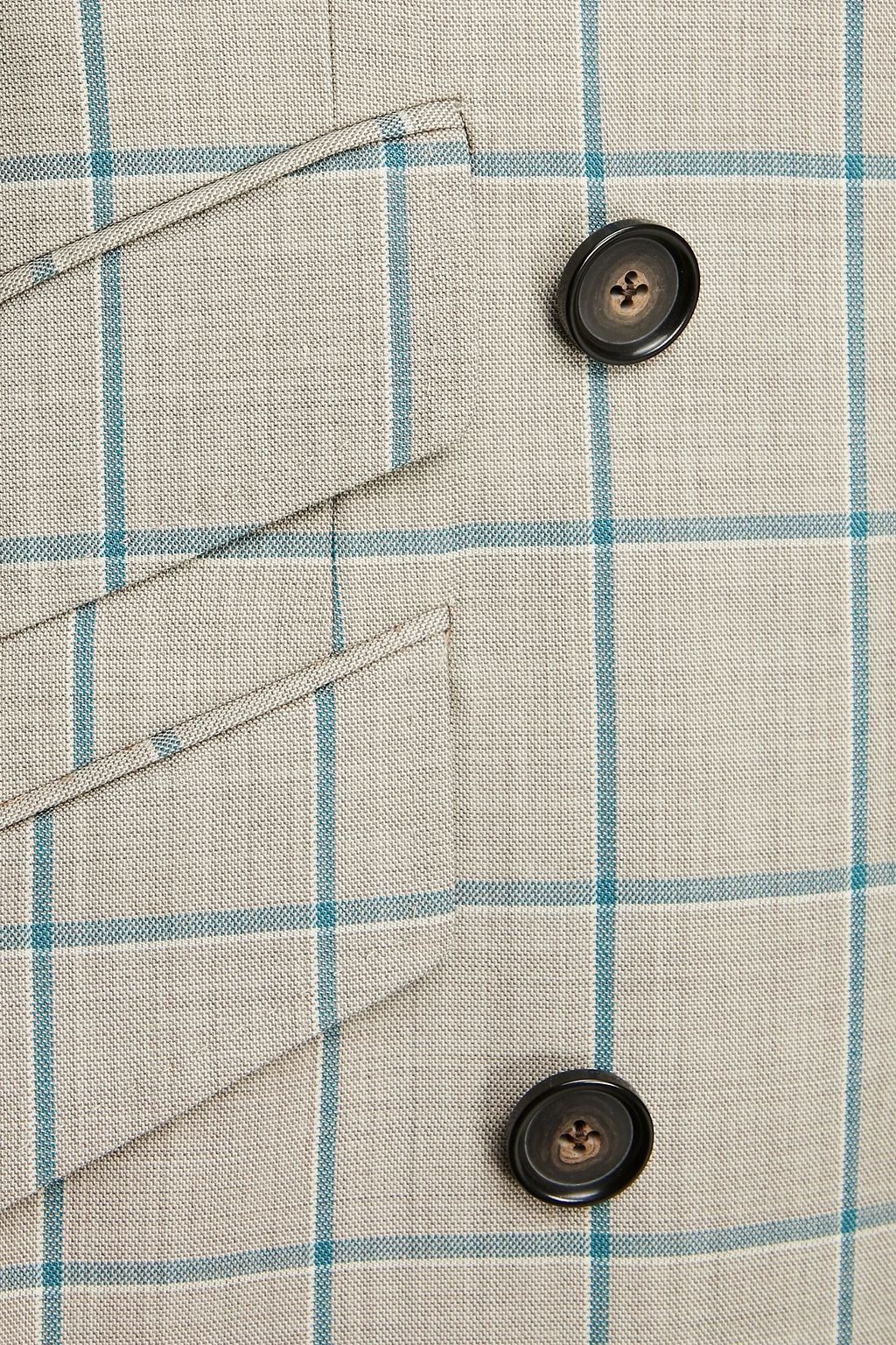 R13 Checked wool-blend trench coat