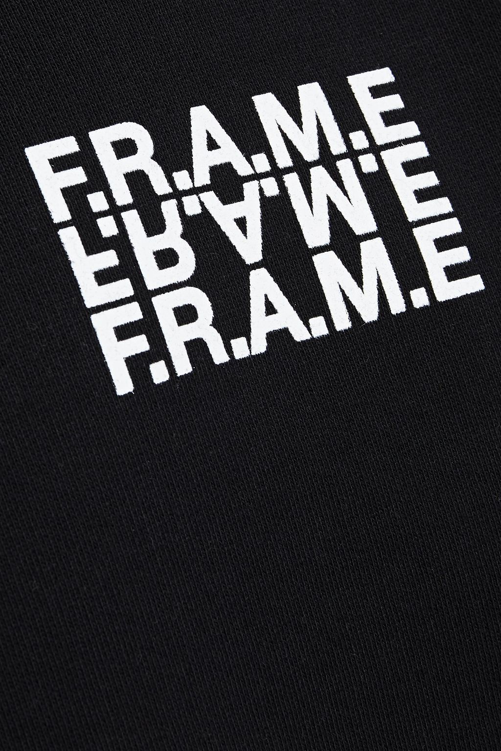 FRAME Printed cotton-blend fleece sweatshirt