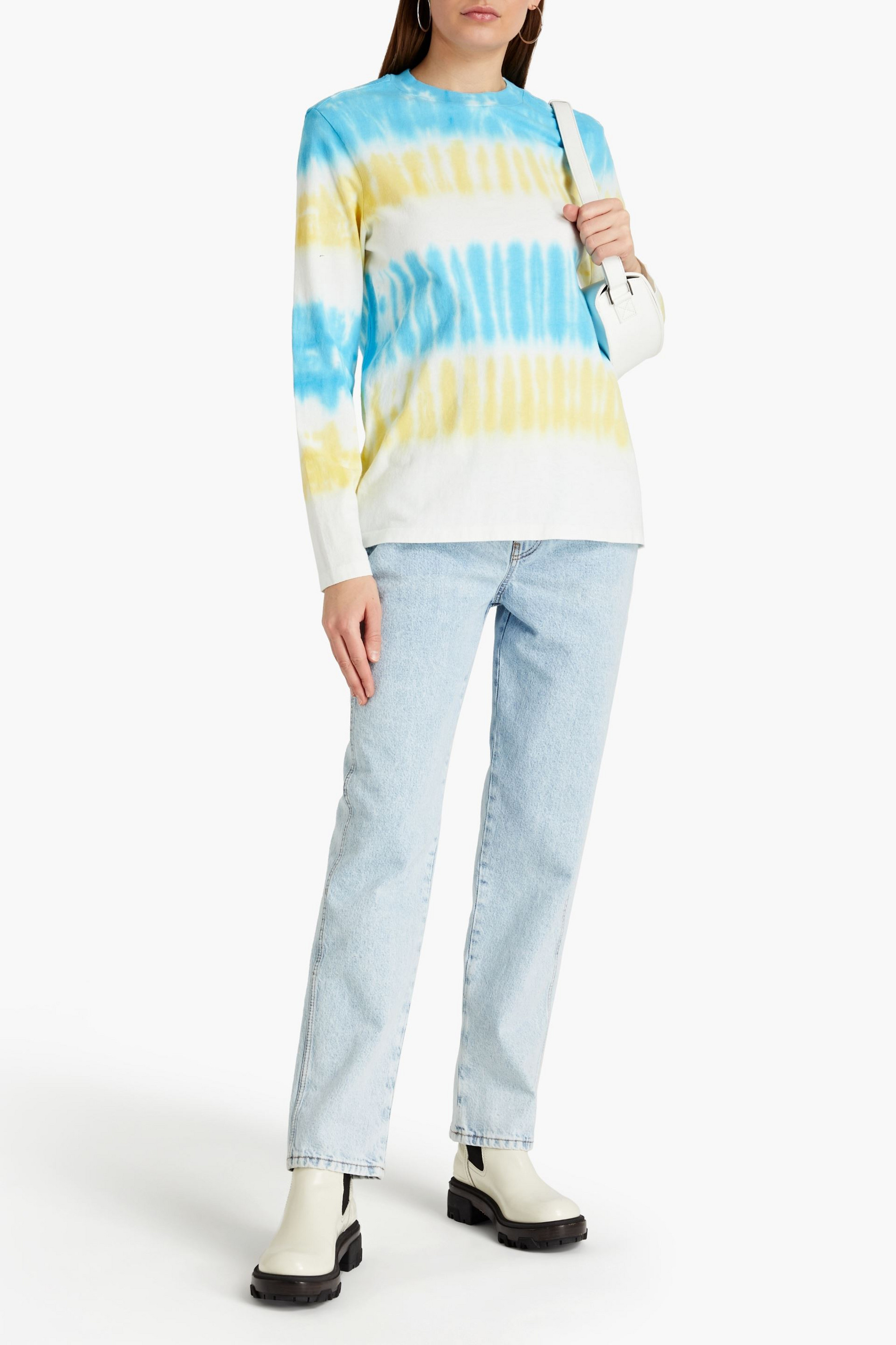 RE/DONE BY HANES 50s tie-dyed cotton-jersey top