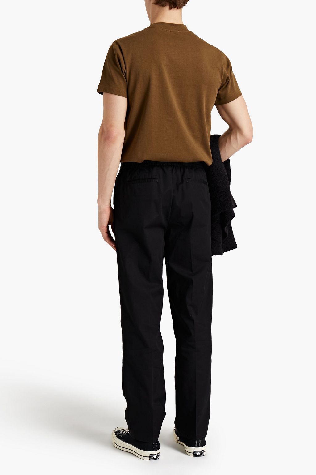 FRAME Tapered cotton-blend twill pants