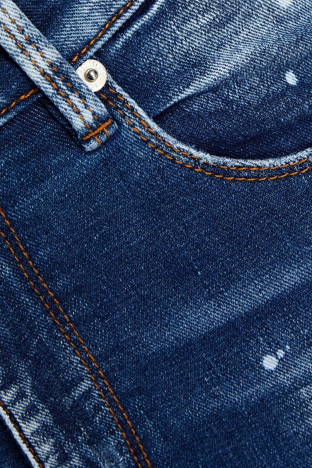 LOVE MOSCHINO Distressed faded high-rise skinny jeans