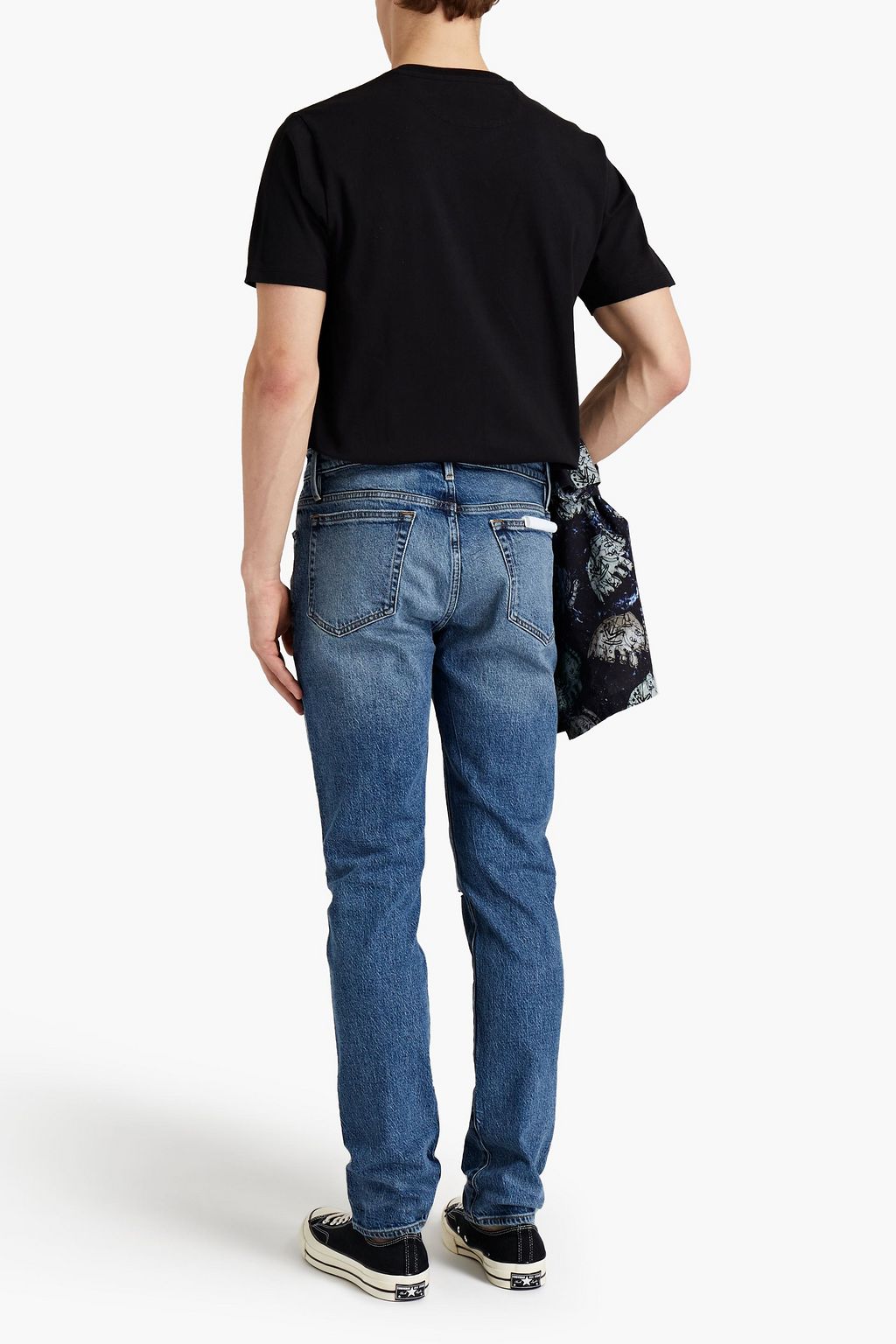 FRAME Skinny-fit distressed denim jeans