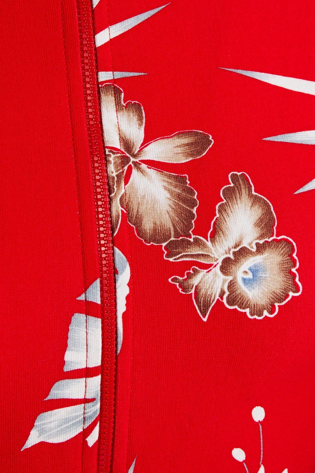 RABANNE Cropped floral-print jersey jacket