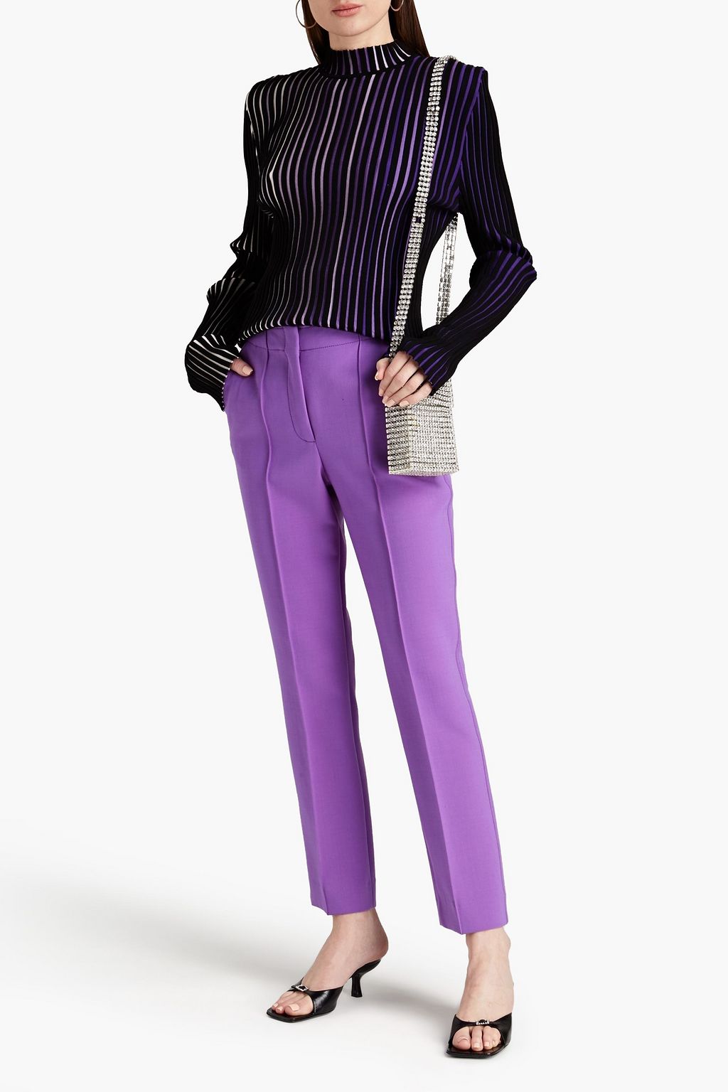 RABANNE Ribbed cotton sweater