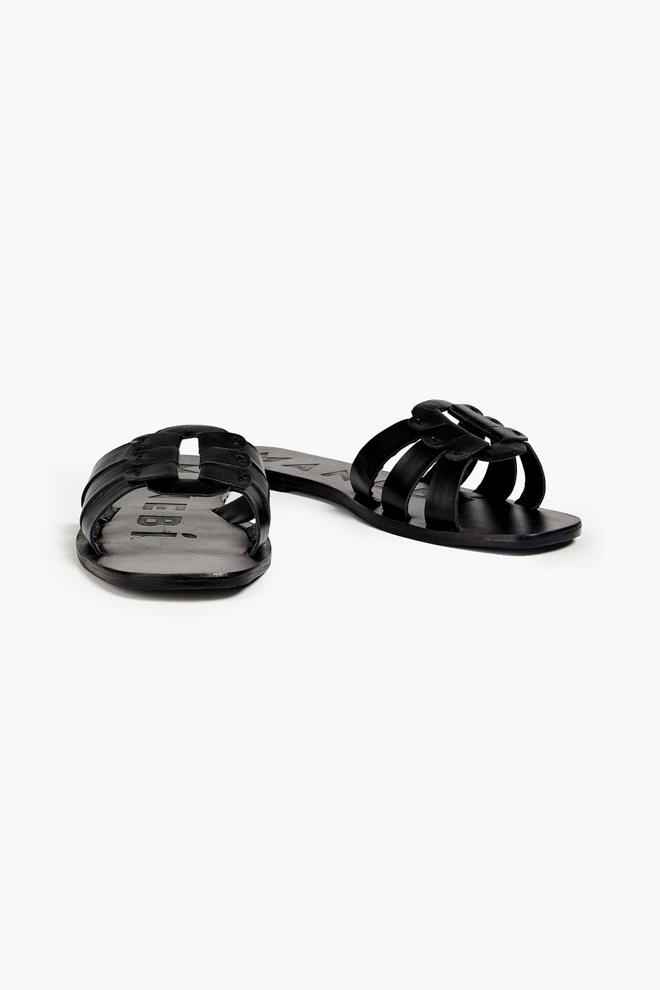 Manebi Cutout Leather Slides