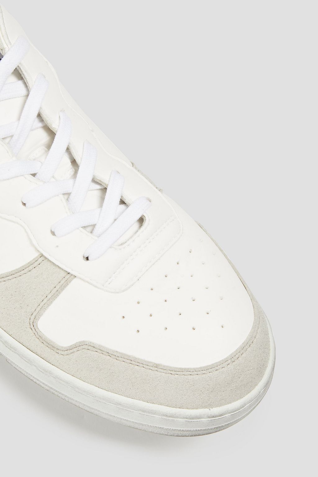 RE/DONE 80s Basketball suede-trimmed leather sneakers