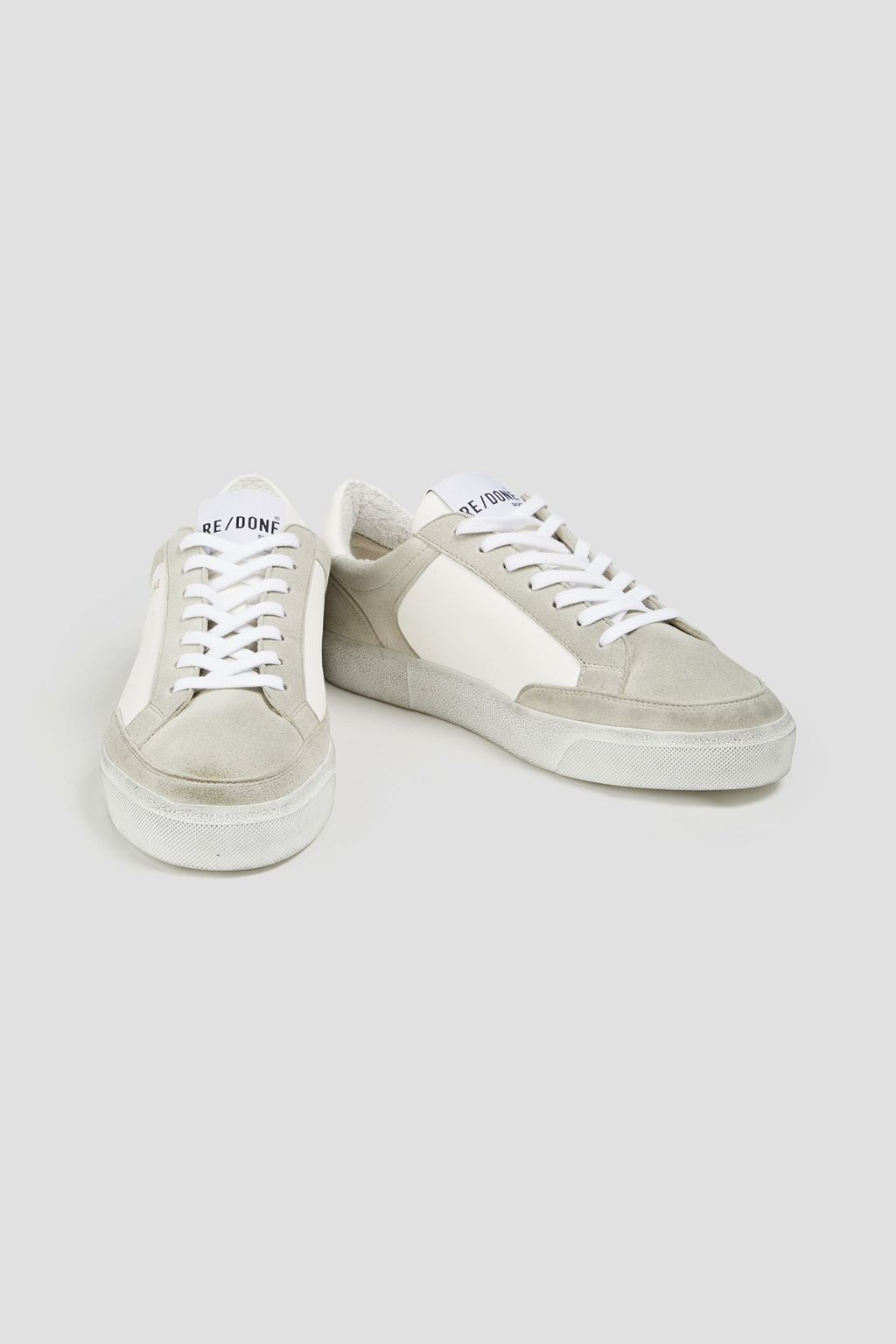 RE/DONE 90s Skate suede-trimmed leather sneakers