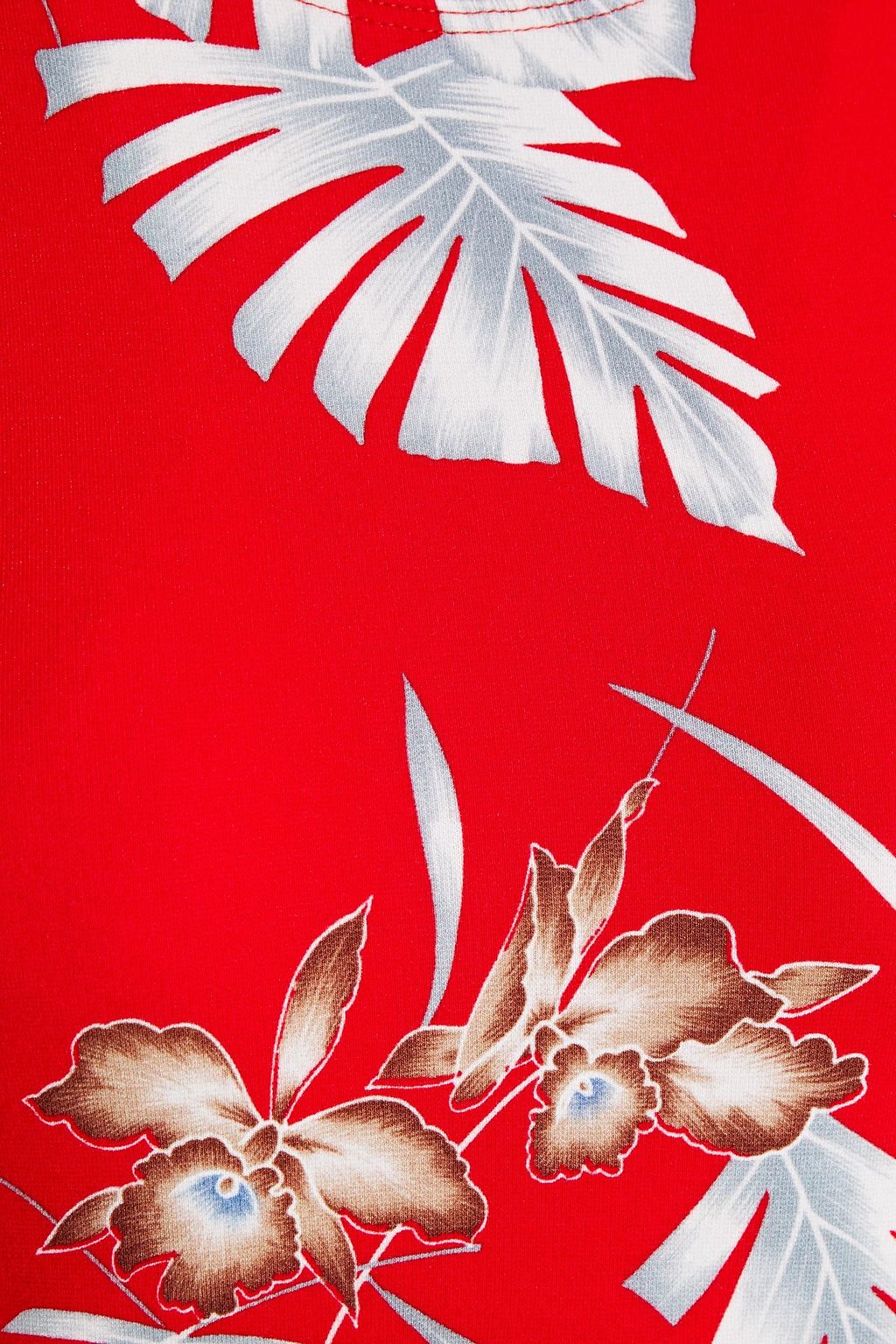 RABANNE Cropped floral-print jersey top