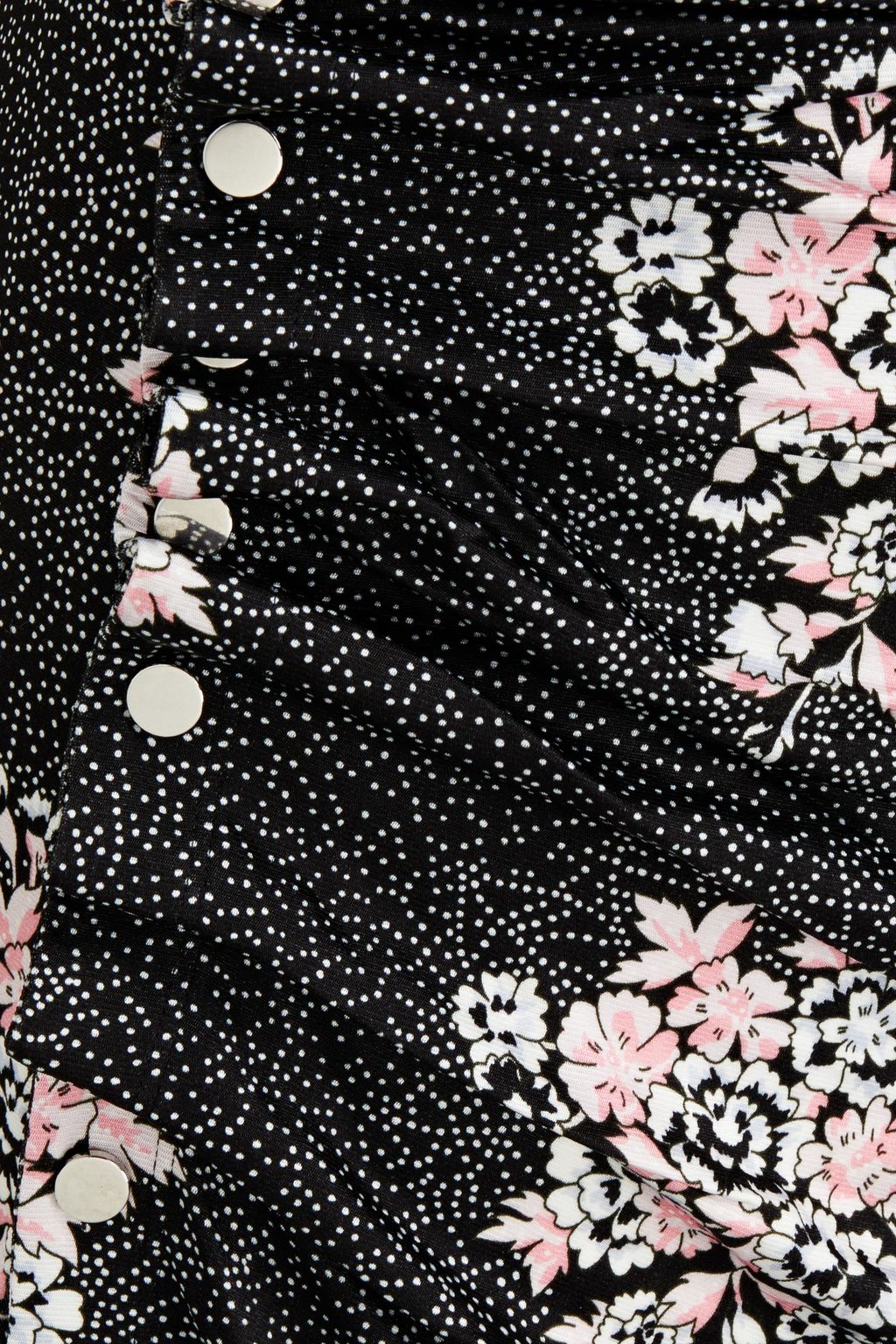 RABANNE Asymmetric ruched floral-print jersey dress