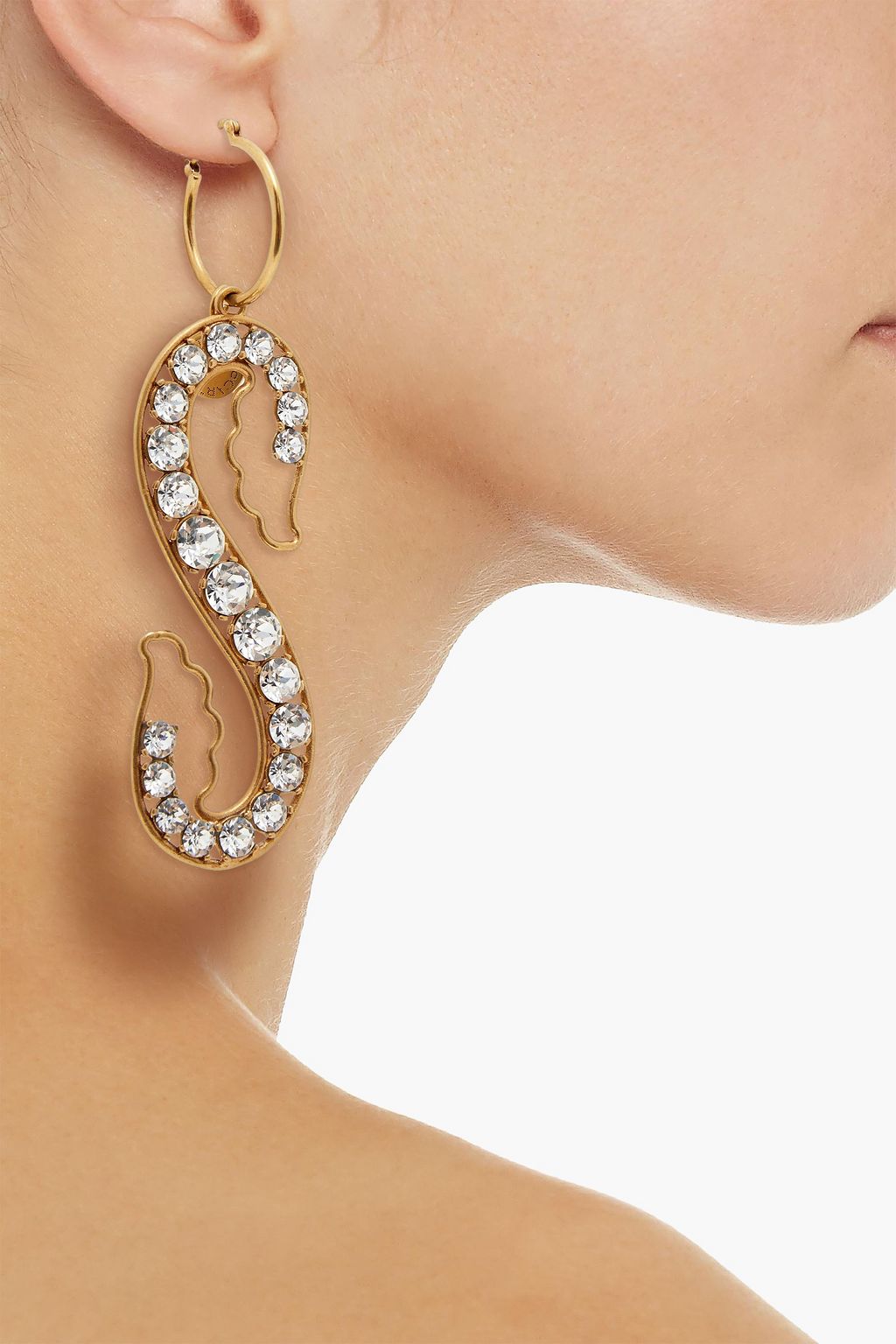 STELLA MCCARTNEY Gold-tone crystal earrings