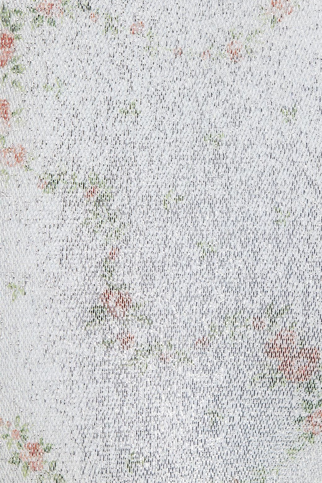 RABANNE Metallic floral-print stretch-jersey leggings