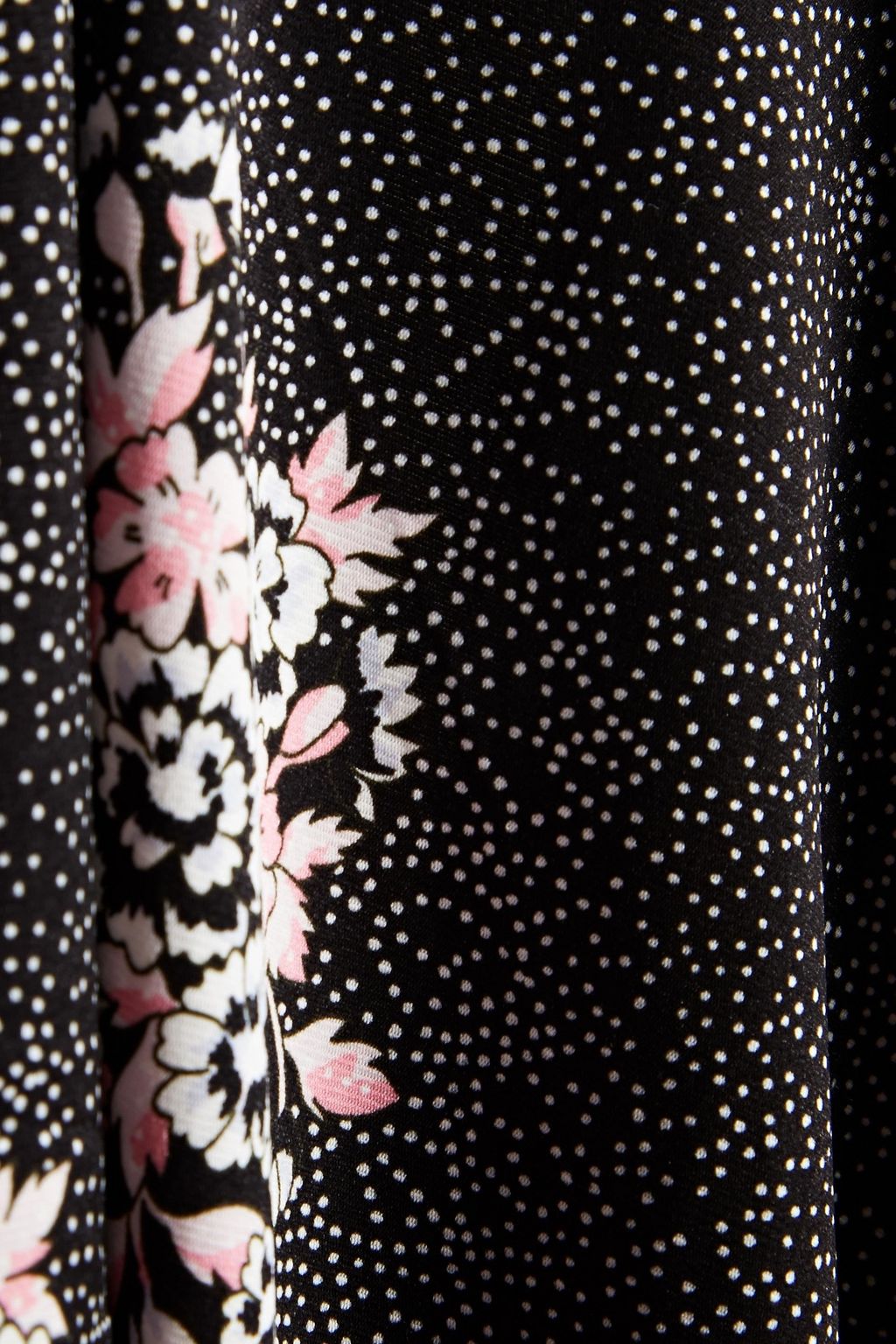 RABANNE Ruched floral-print jersey top