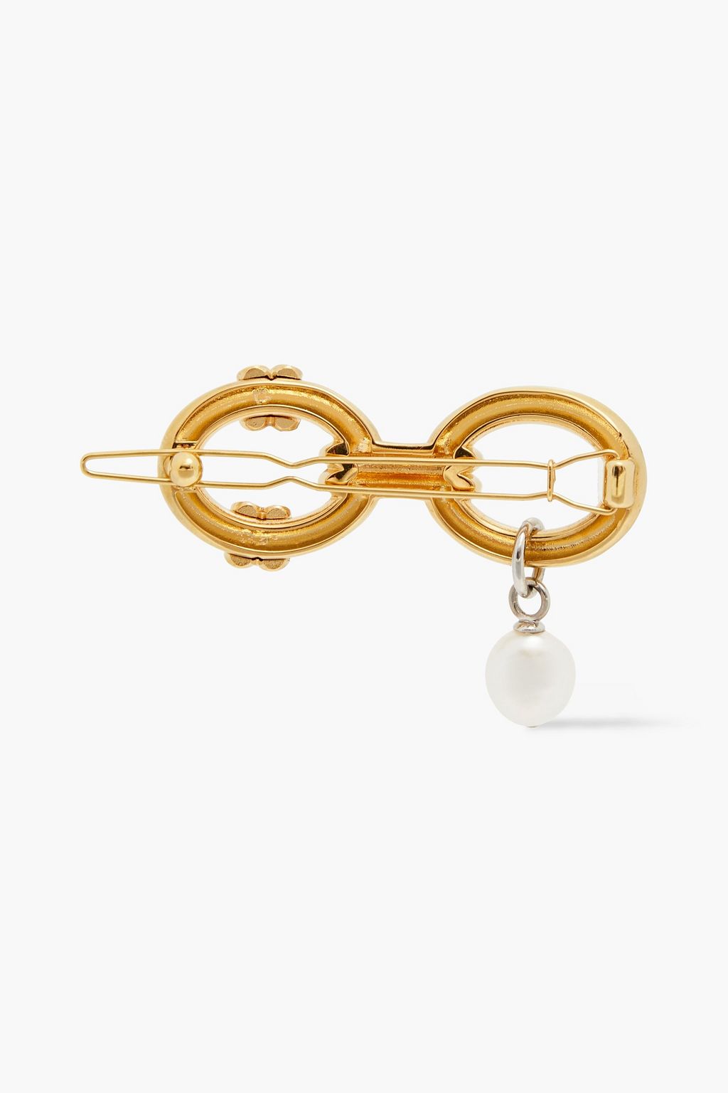 CHLOÉ Gold-tone, pearl and crystal hair slide