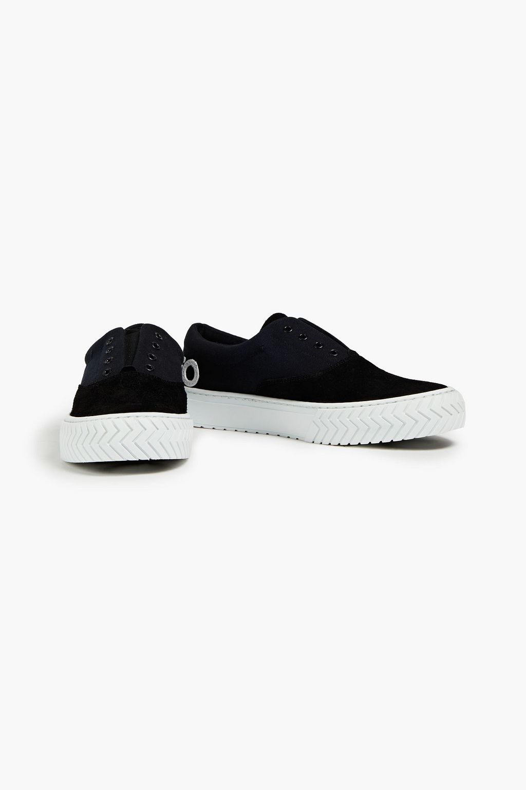 KENZO K-Skate appliquéd suede and canvas sneakers