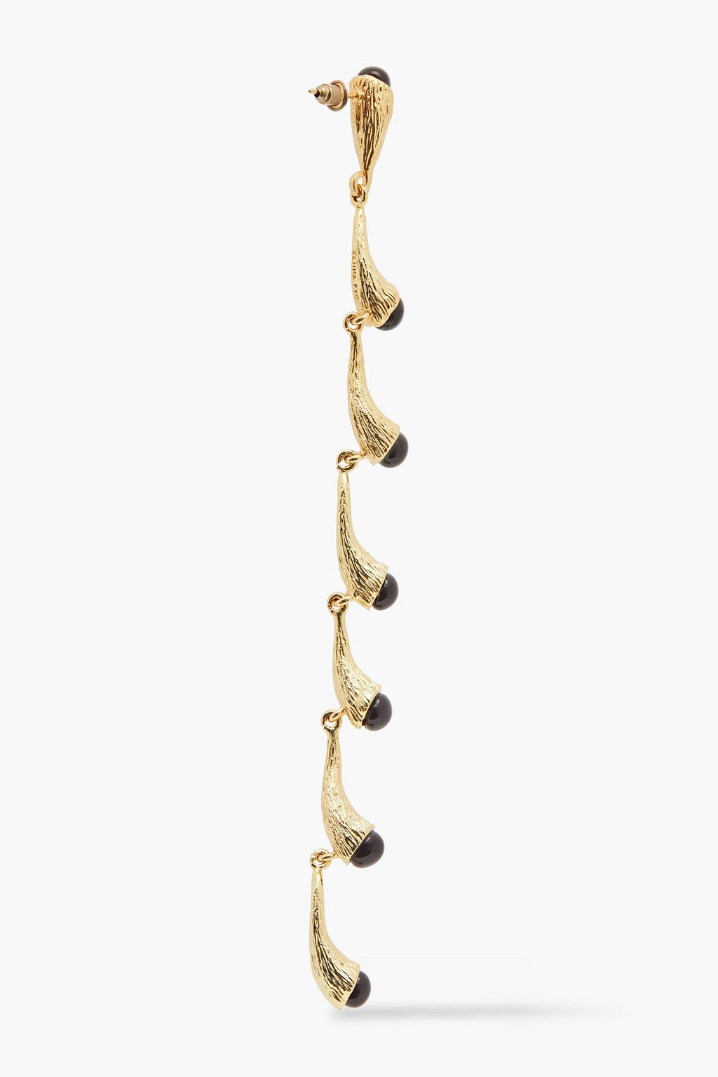 REJINA PYO 24-karat gold-plated enamel earrings