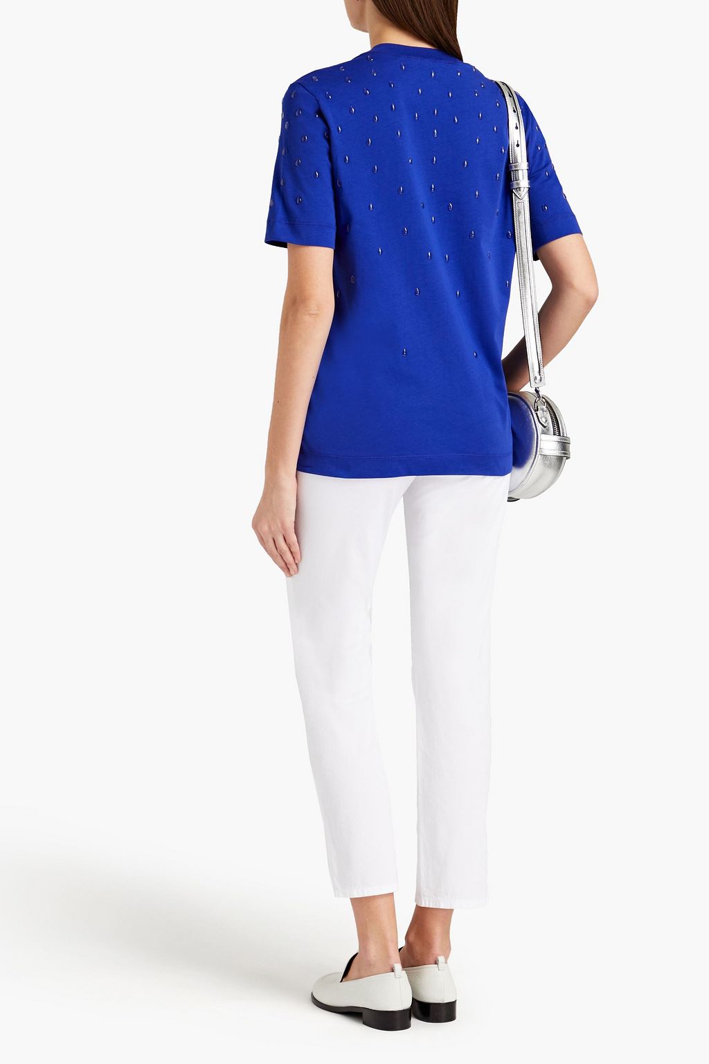 LOVE MOSCHINO Appliquéd cotton-jersey T-shirt