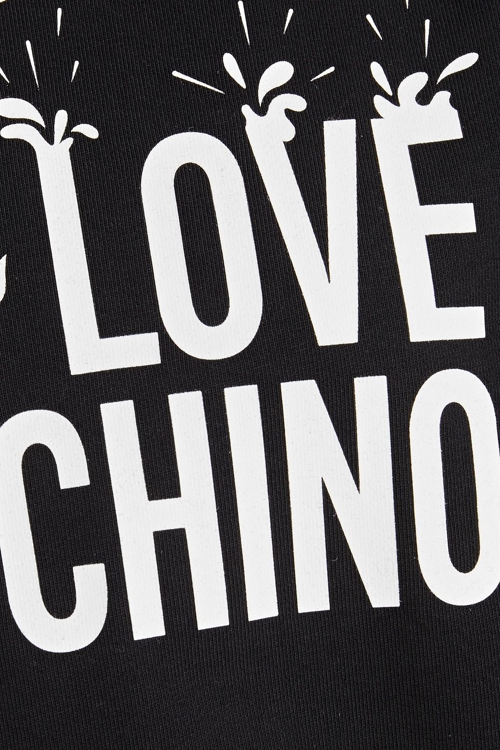 LOVE MOSCHINO Printed French cotton-terry sweatshirt