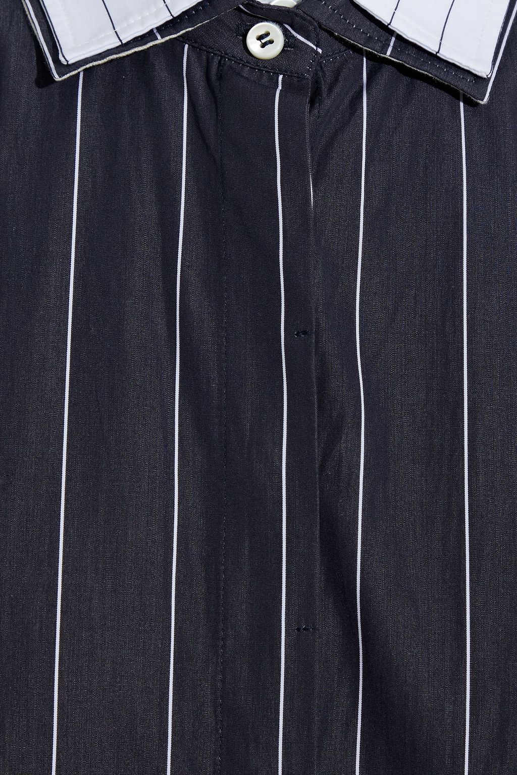 BRUNELLO CUCINELLI Pinstriped cotton-poplin shirt