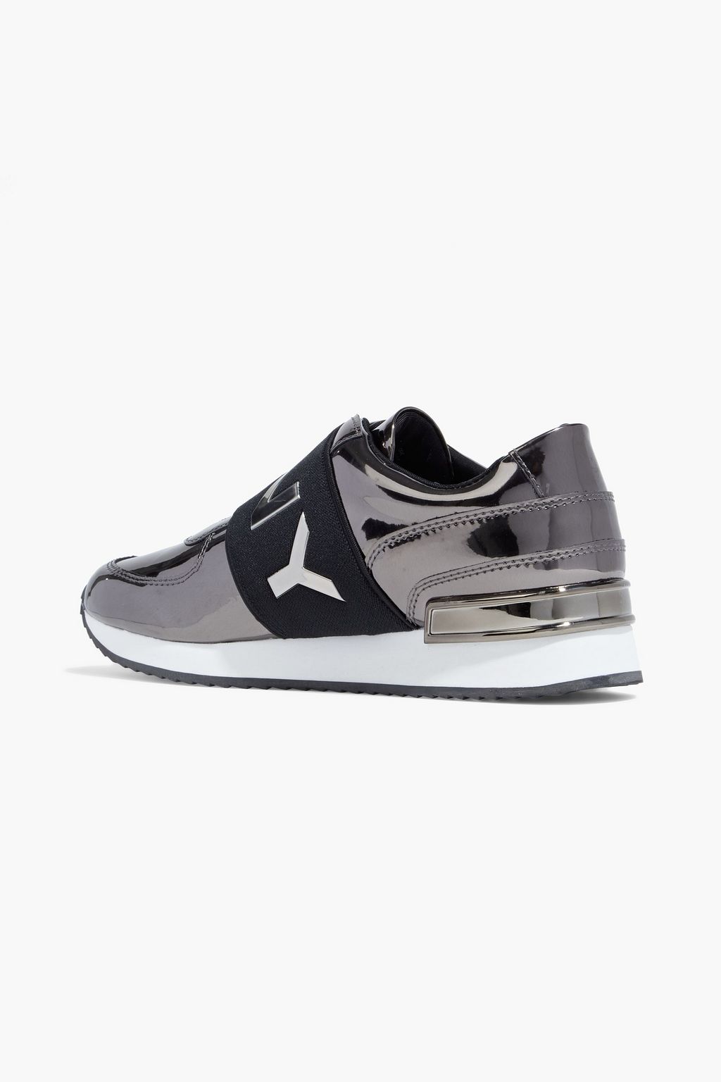 DKNY Marli faux mirrored-leather sneakers