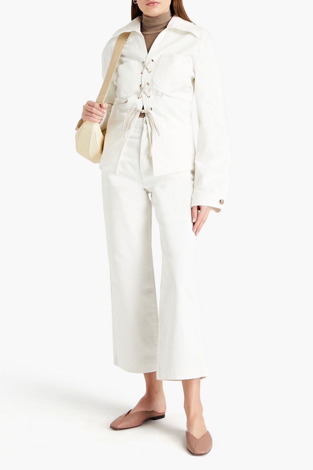 NANUSHKA High-rise wide-leg jeans