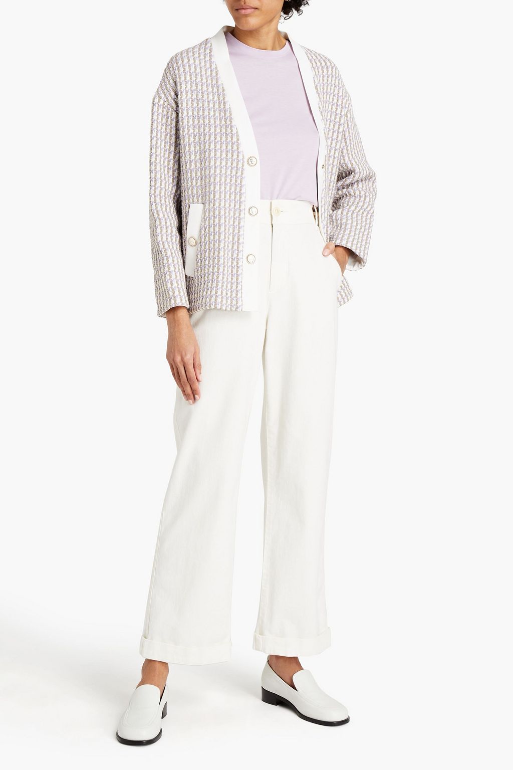 MAJE Cotton-blend tweed jacket