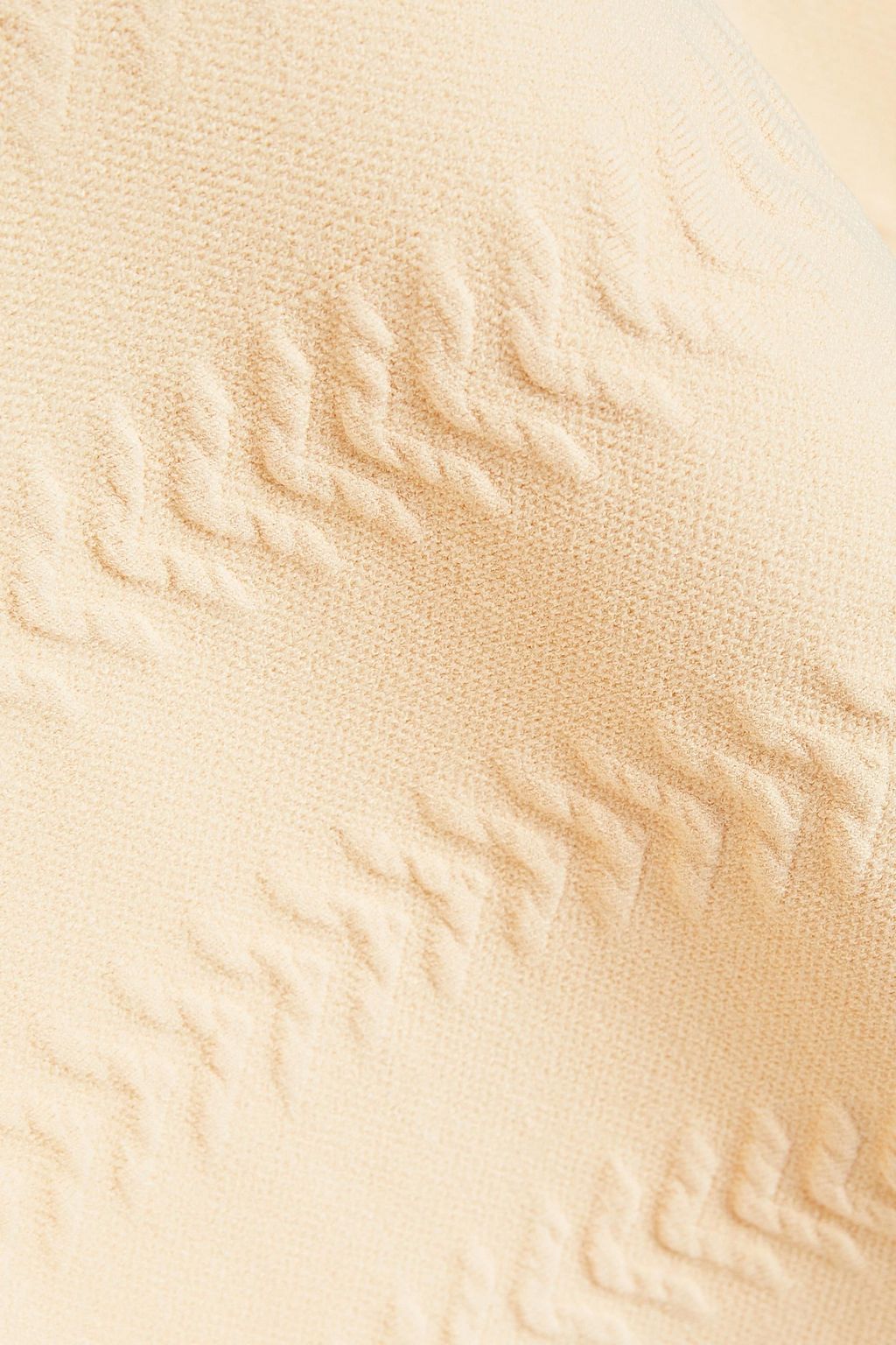 Beige Rulany jacquard-knit mini dress 