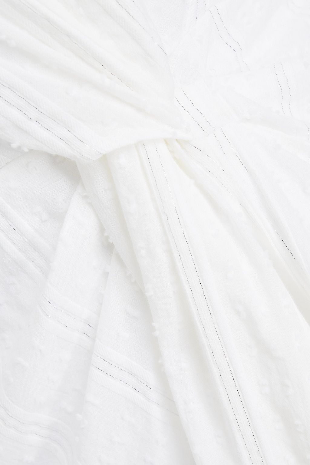 MAJE Minikleid aus Musselin aus einer Baumwollmischung mit Fil Coupé und Twist-Detail an der Vorderseite