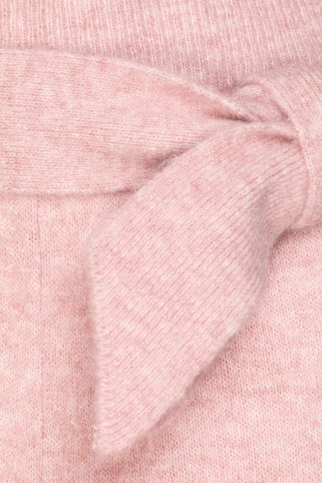 NANUSHKA Belted mélange knitted straight-leg pants