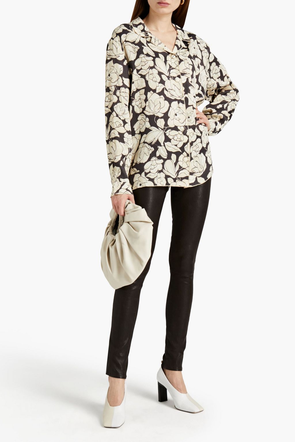 NANUSHKA Floral-print crepe shirt