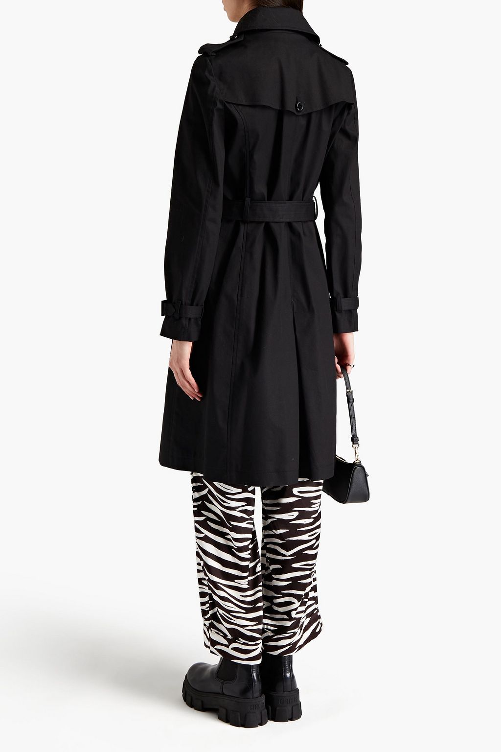 LOVE MOSCHINO Double-breasted cotton-blend gabardine trench coat