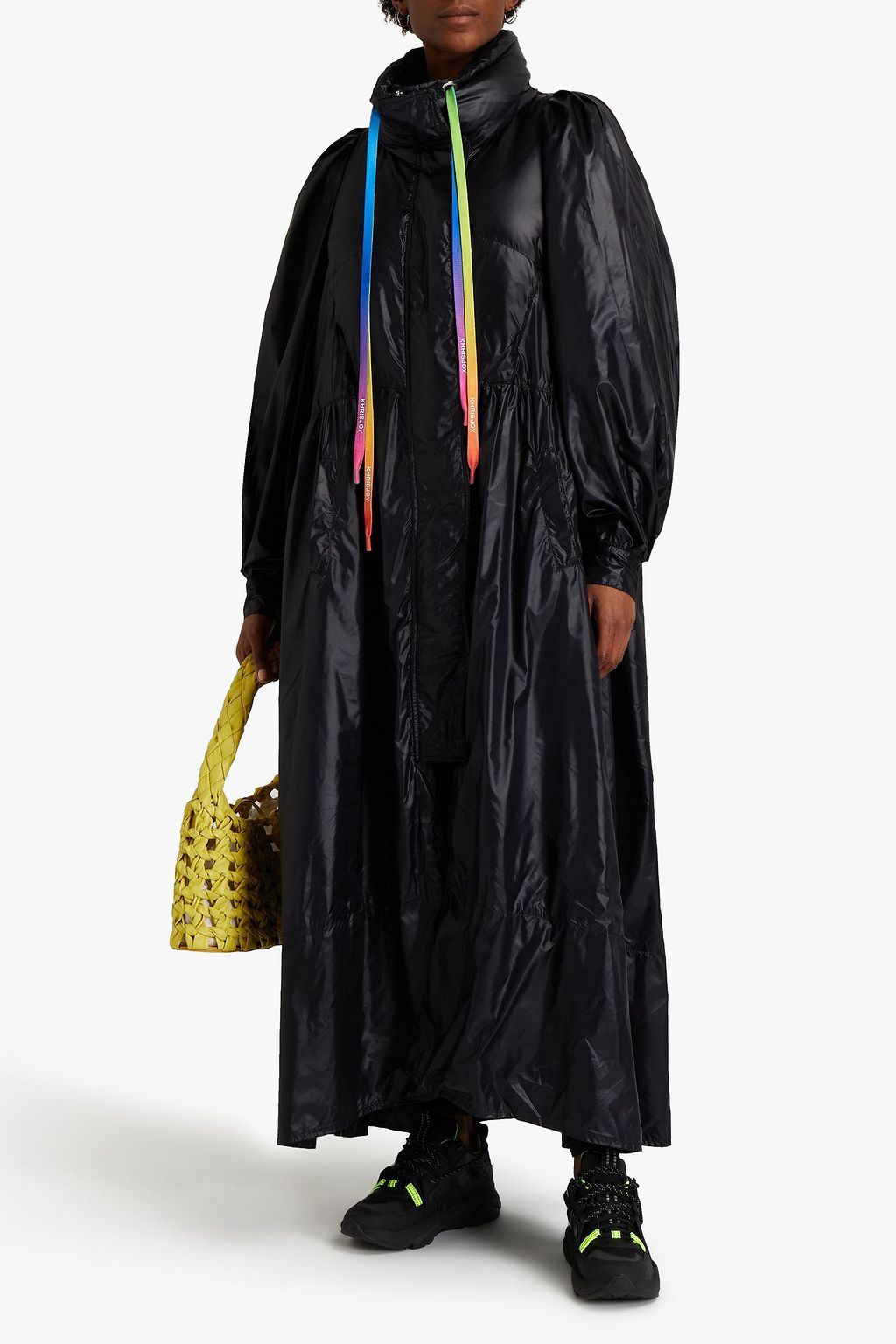 KHRISJOY Oversized-Regenmantel aus Shell mit Daunenfüllung