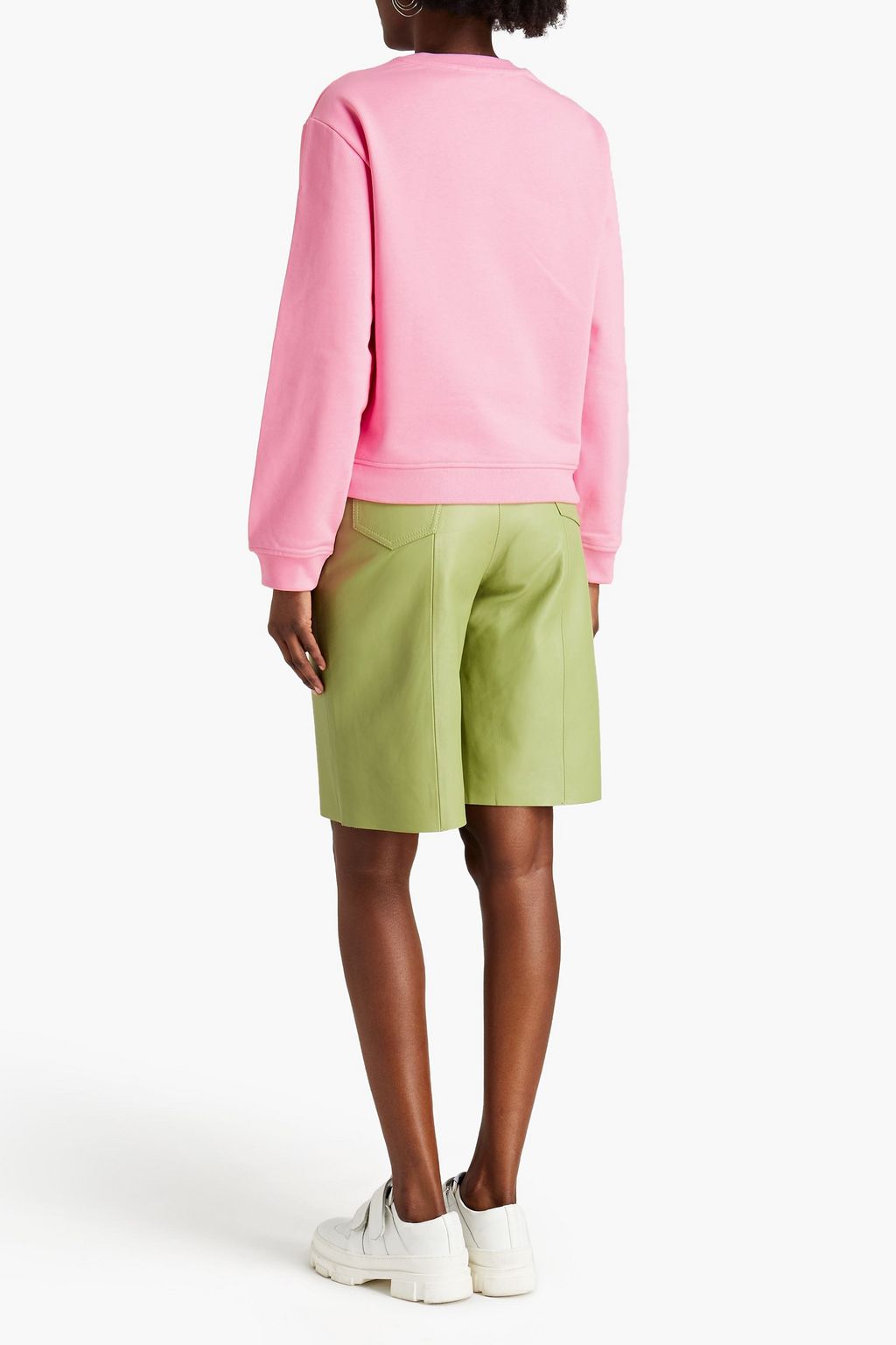 LOVE MOSCHINO Printed French cotton-terry sweatshirt