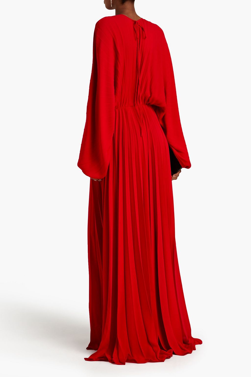 VALENTINO GARAVANI Pleated silk-satin gown