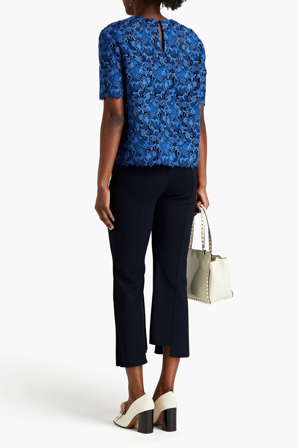 VALENTINO GARAVANI Cotton-blend guipure lace top
