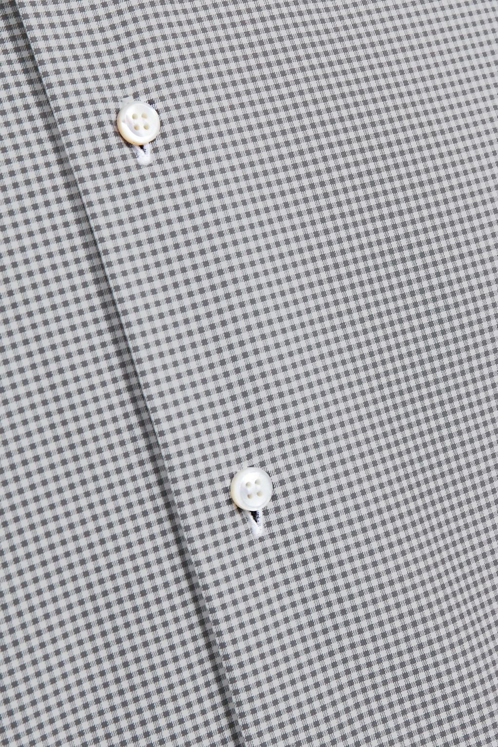 BRIONI Gingham cotton-poplin shirt