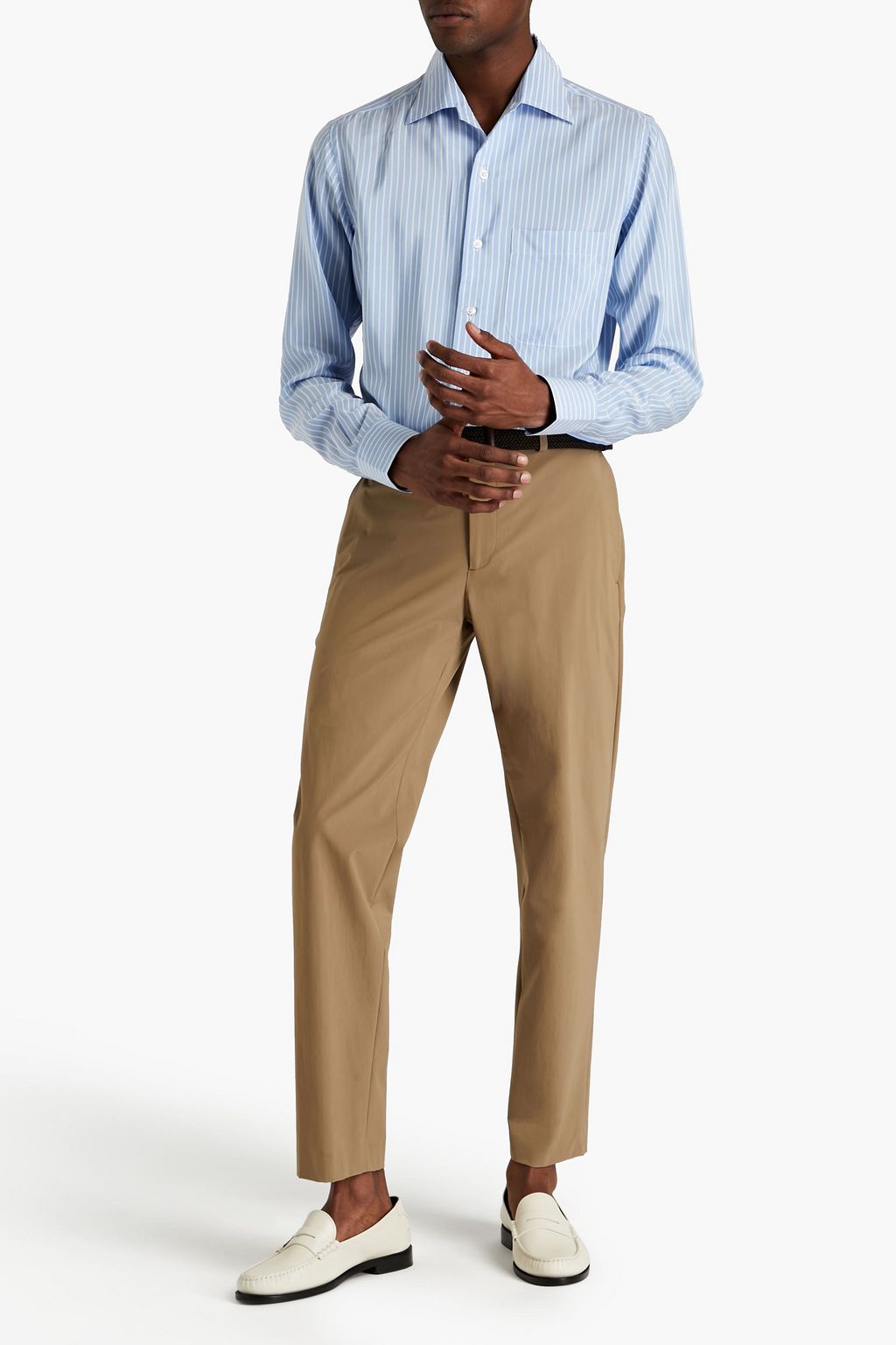 BRIONI Seidenhemd mit Streifen