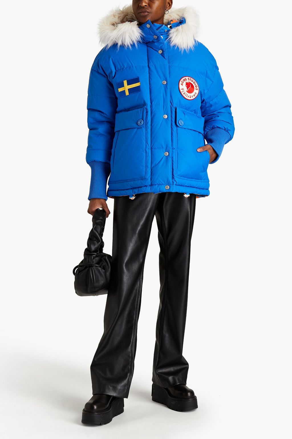 ACNE STUDIOS + Fjällräven reversible quilted shell hooded down jacket