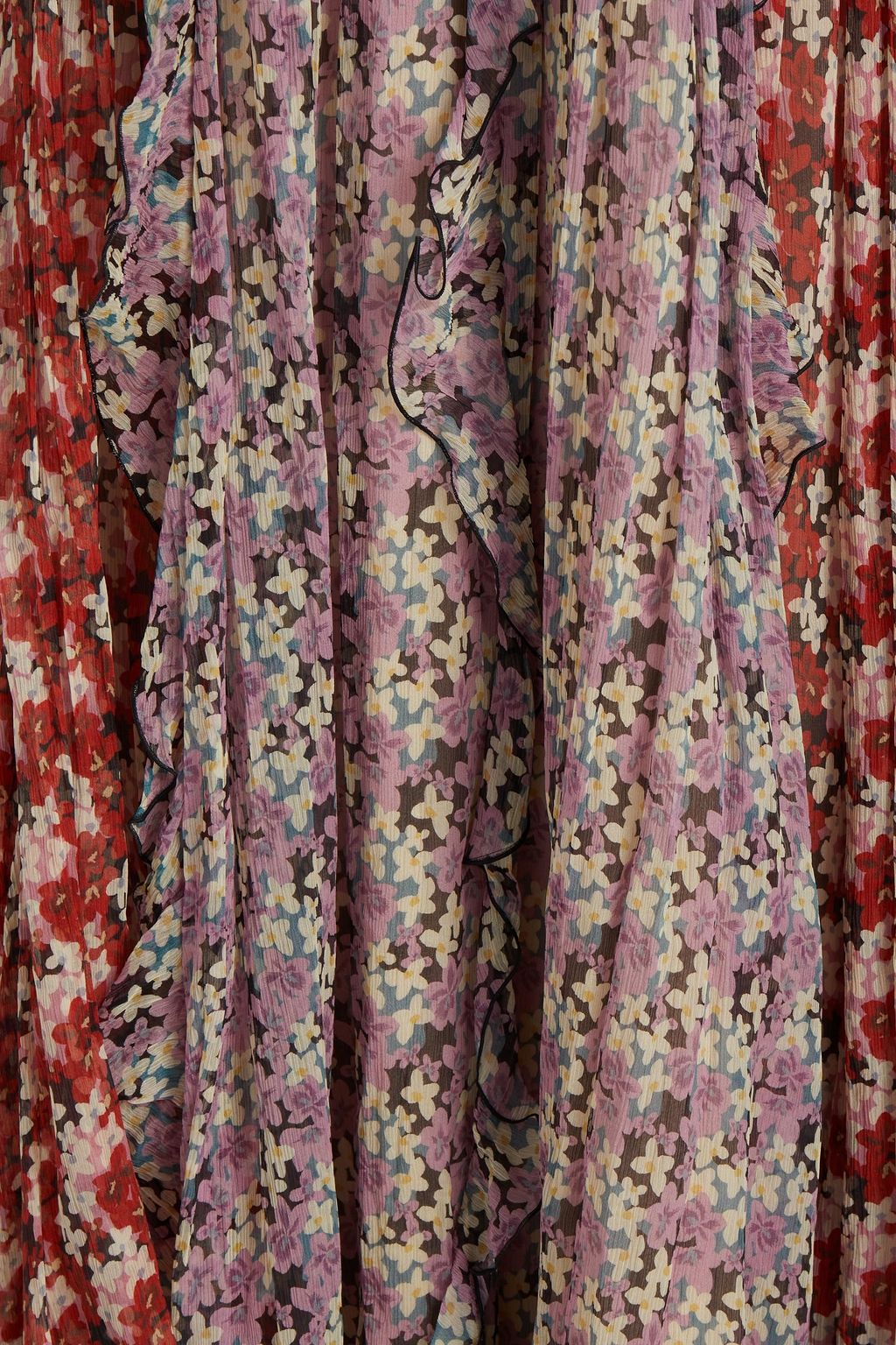VALENTINO GARAVANI Ruffled floral-print silk-georgette maxi dress