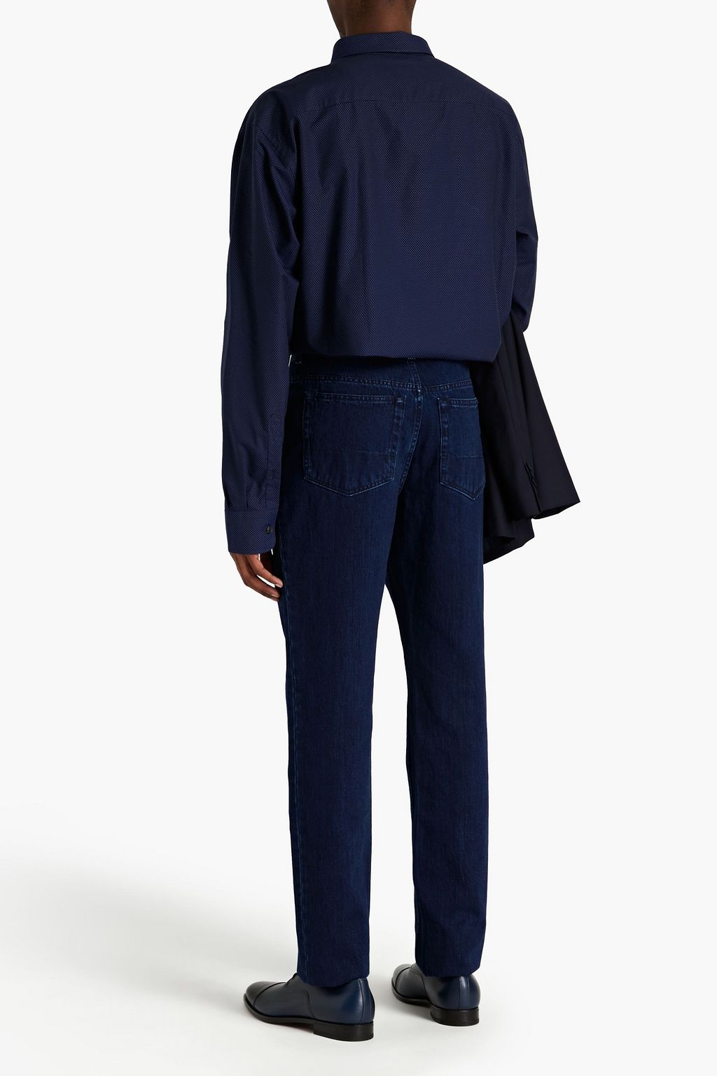 BRIONI Cotton-jacquard shirt
