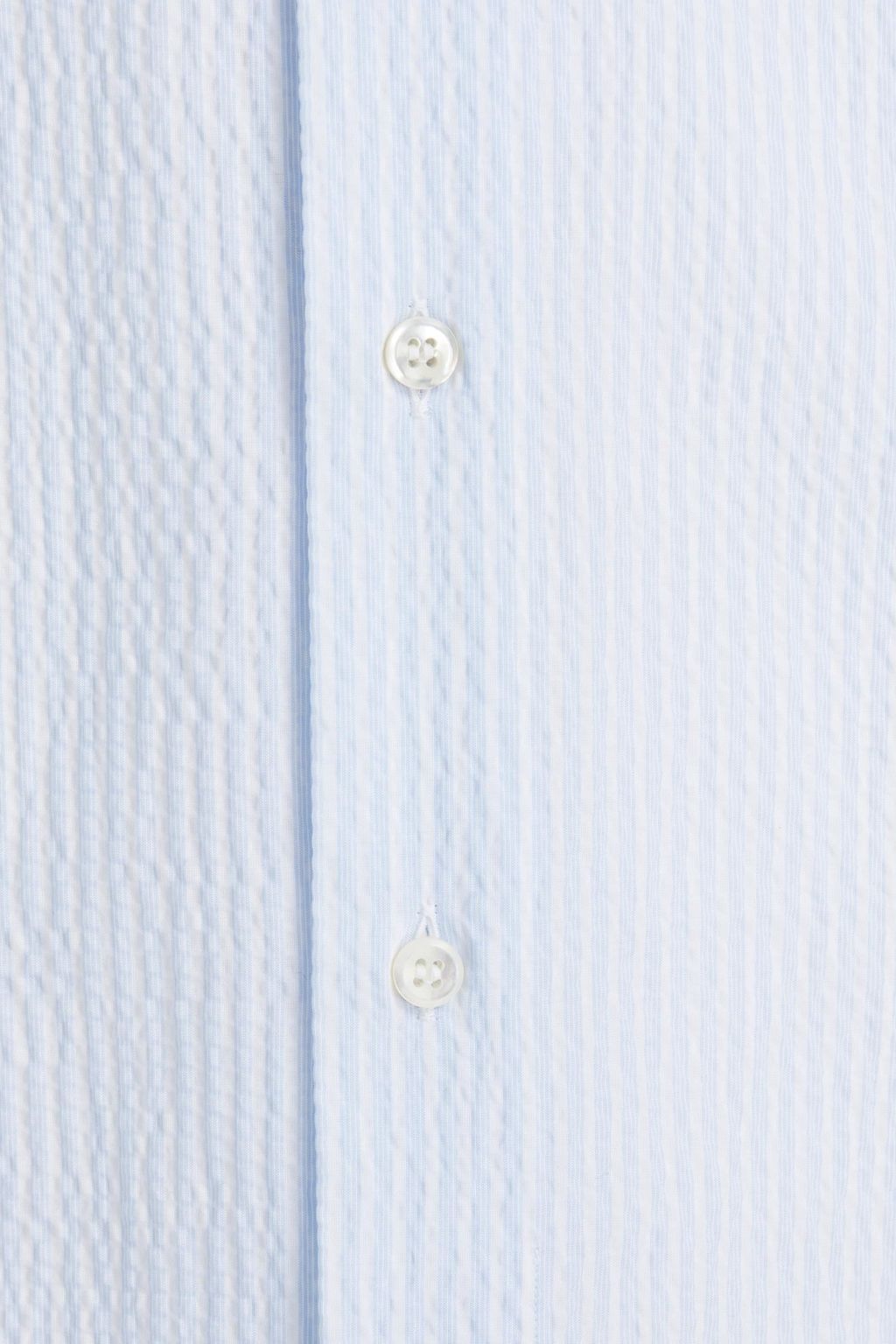 BRIONI Striped cotton-seersucker shirt