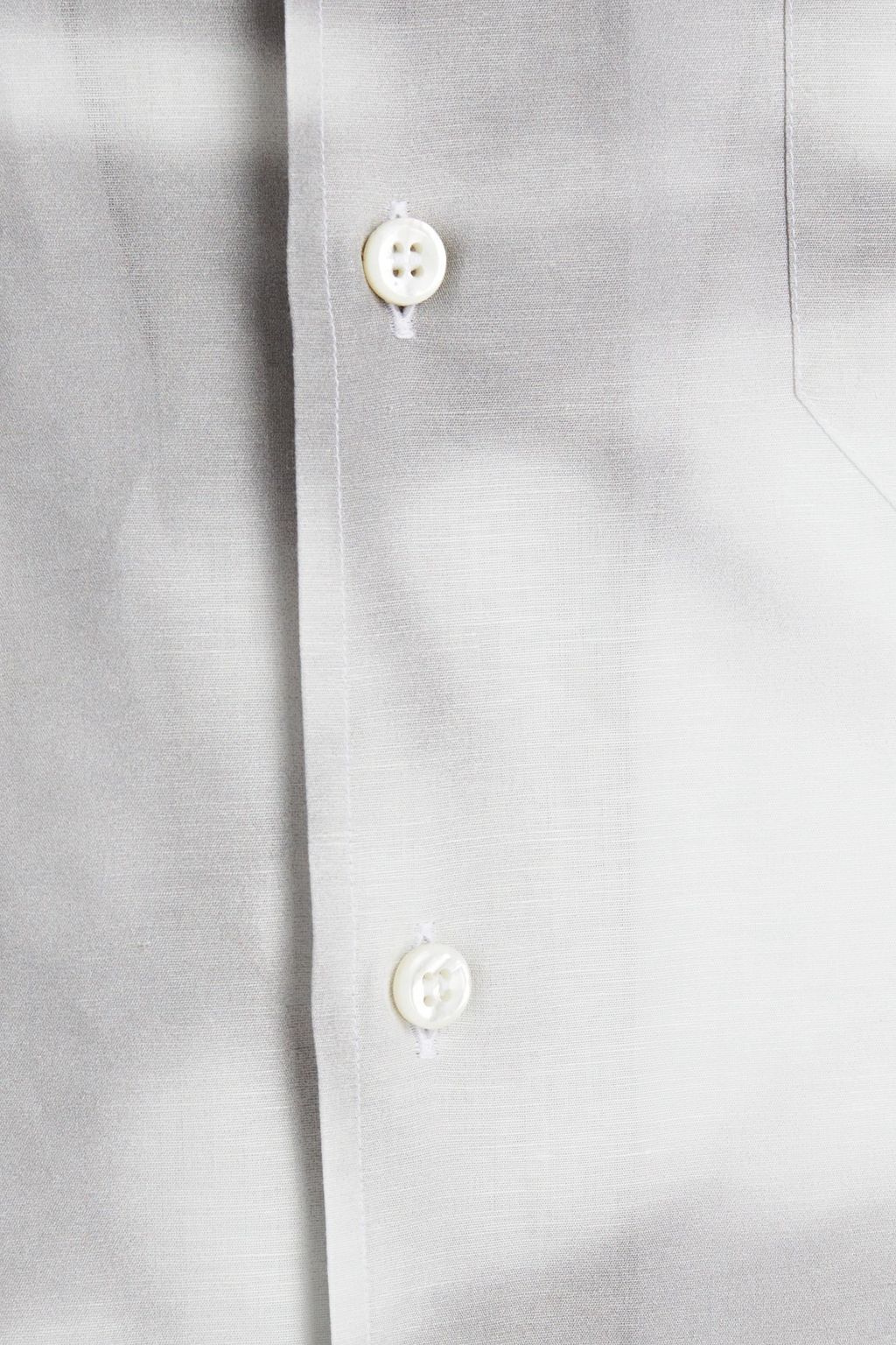BRIONI Tie-dyed linen and cotton-blend shirt