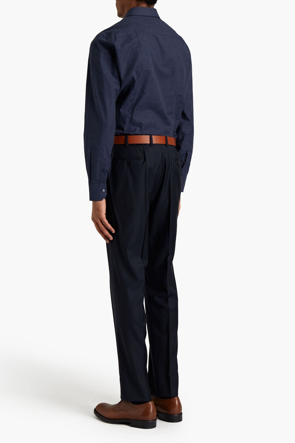 BRIONI Cotton-chambray shirt