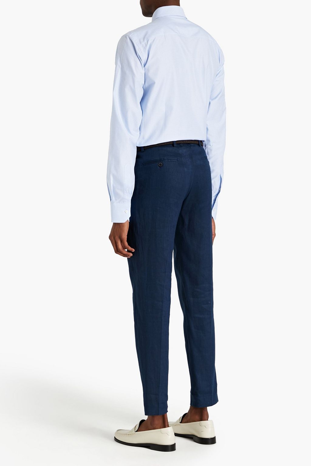BRIONI Gingham cotton-poplin shirt