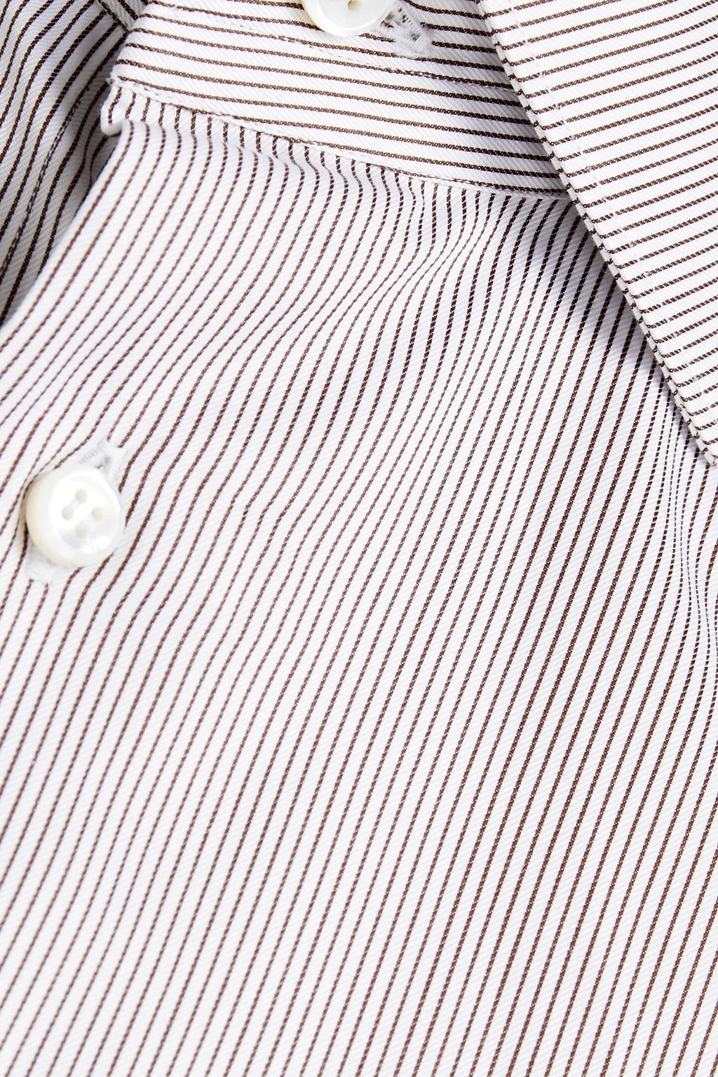 BRIONI Hemd aus Baumwollpopeline mit Streifen