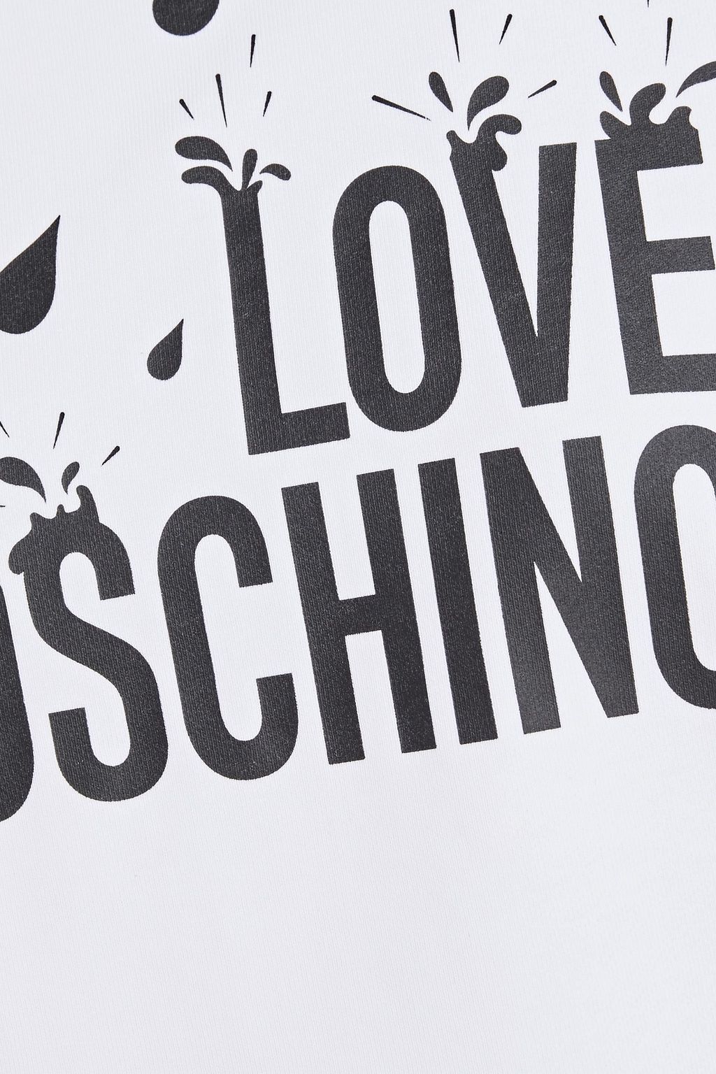 LOVE MOSCHINO Printed French cotton-terry sweatshirt